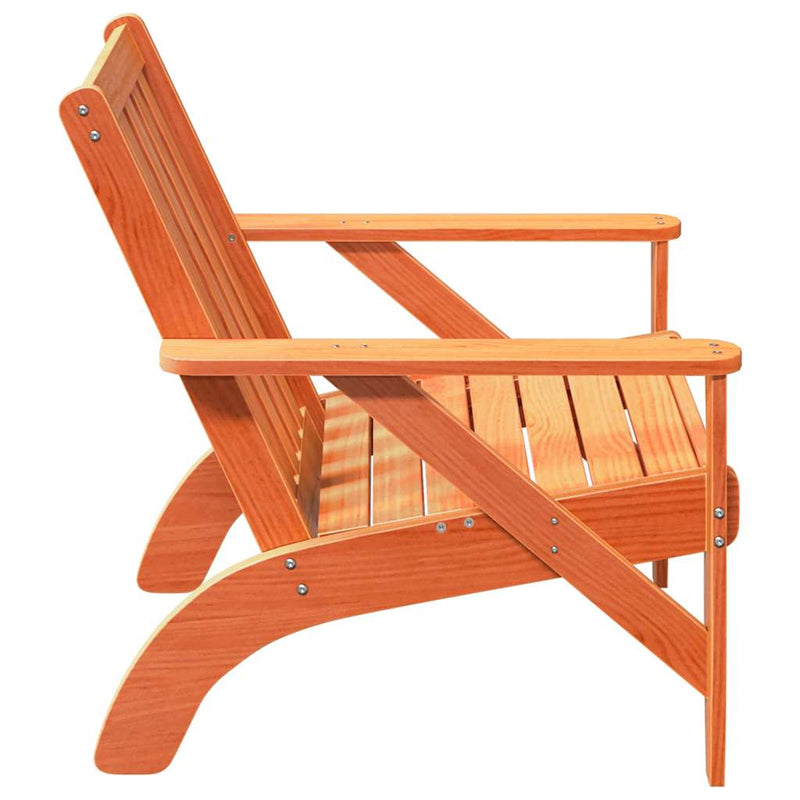 vidaXL Kerti adirondack szék viaszbarna 75x77x77 cm tömör fa fenyőfa