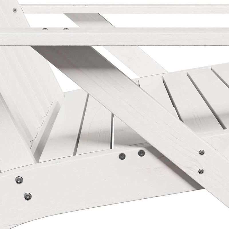 vidaXL Kerti adirondack székek 2 db fehér 75x77x77 cm tömör fa fenyőfa