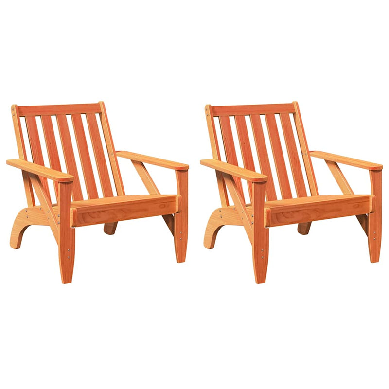 vidaXL Kerti adirondack székek 2 db viaszbarna 75x77x77 cm