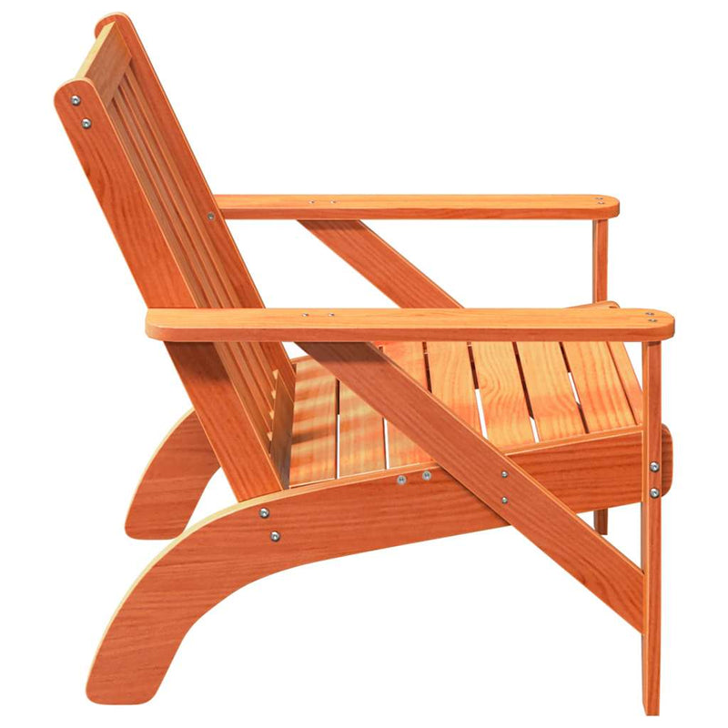 vidaXL Kerti adirondack székek 2 db viaszbarna 75x77x77 cm