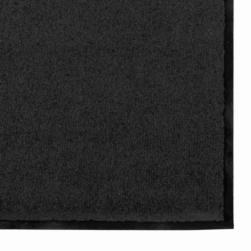 vidaXL Ajtószőnyeg Egyéb Fekete 120 x 250 cm Poliamid és PVC