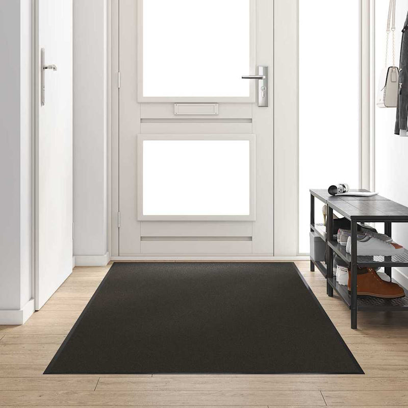 vidaXL Ajtószőnyeg Egyéb Fekete 120 x 250 cm Poliamid és PVC