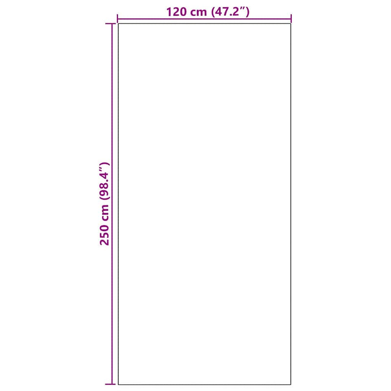 vidaXL Ajtószőnyeg Egyéb Fekete 120 x 250 cm Poliamid és PVC