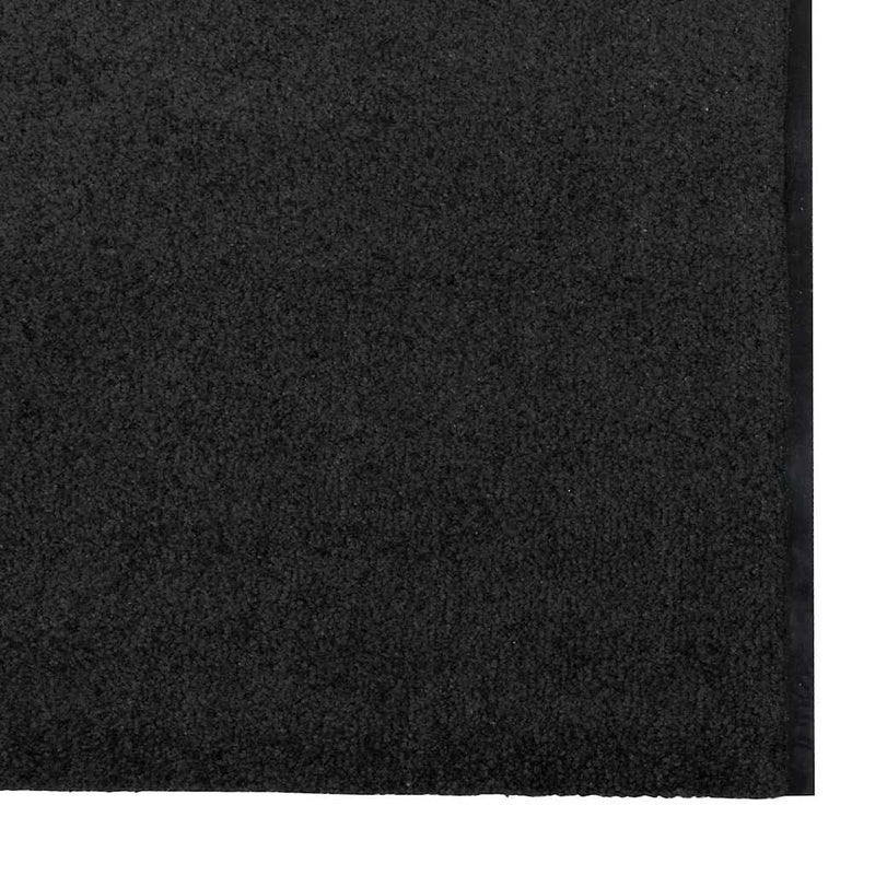 vidaXL Ajtószőnyeg Egyéb Fekete 120 x 350 cm Poliamid és PVC