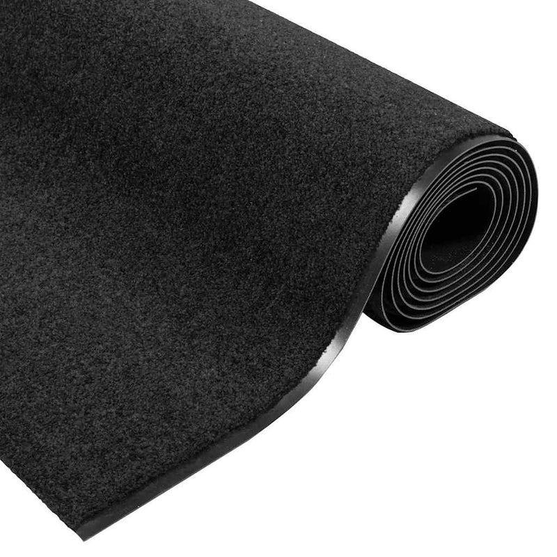 vidaXL Ajtószőnyeg Egyéb Fekete 120 x 350 cm Poliamid és PVC