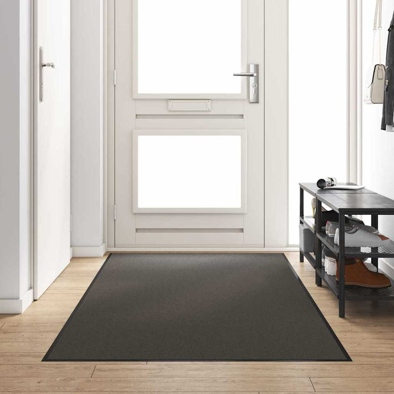 vidaXL Ajtószőnyeg Antracit és fekete 120 x 250 cm Poliamid és PVC