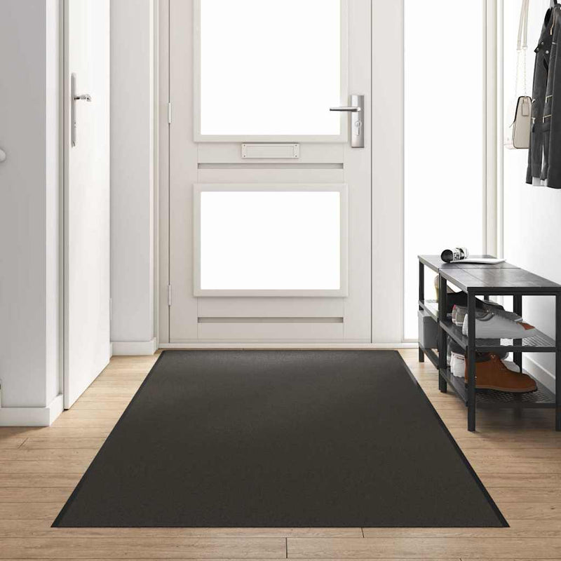 vidaXL Ajtószőnyeg Antracit és fekete 120 x 400 cm Poliamid és PVC
