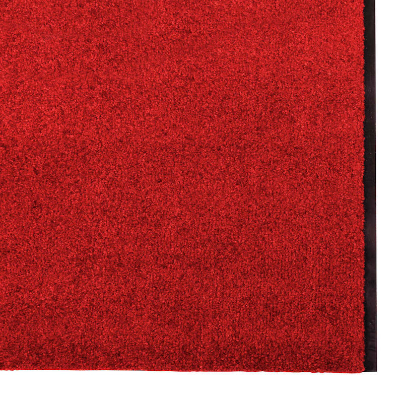 vidaXL Ajtószőnyeg Egyéb Piros és Fekete 120 x 350 cm Poliamid és PVC