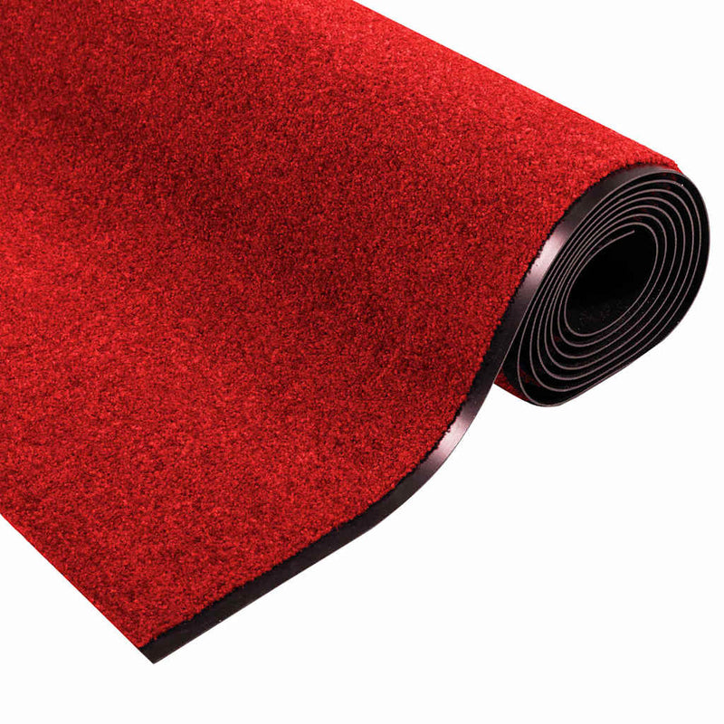 vidaXL Ajtószőnyeg Egyéb Piros és Fekete 120 x 350 cm Poliamid és PVC