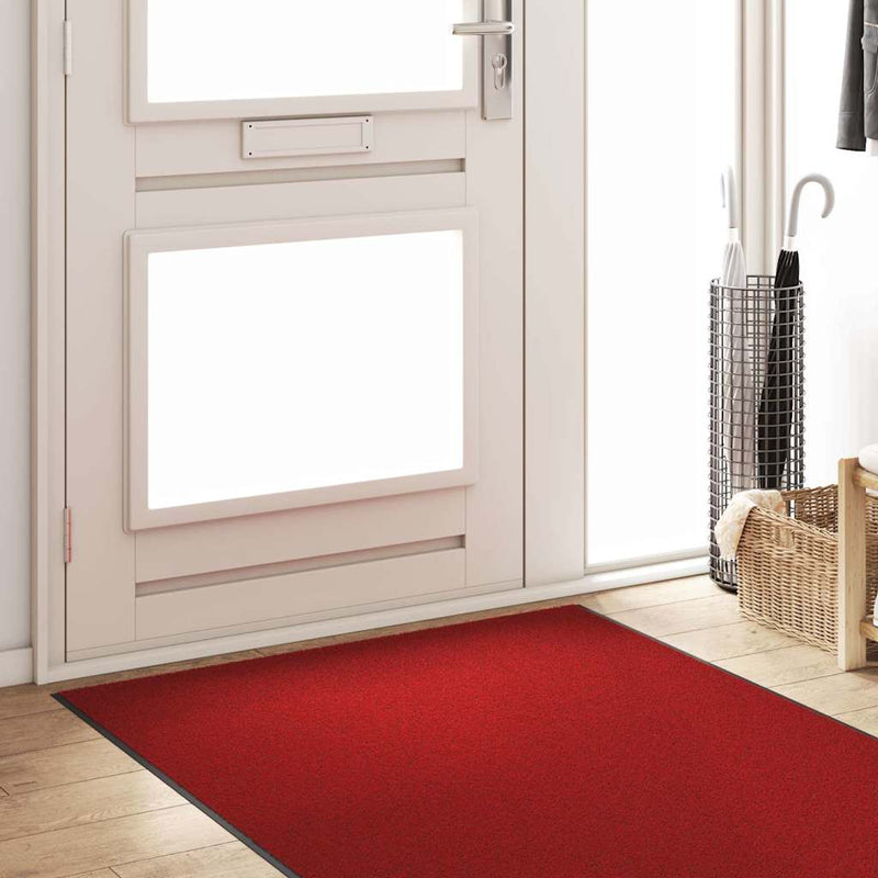 vidaXL Ajtószőnyeg Egyéb Piros és Fekete 120 x 350 cm Poliamid és PVC