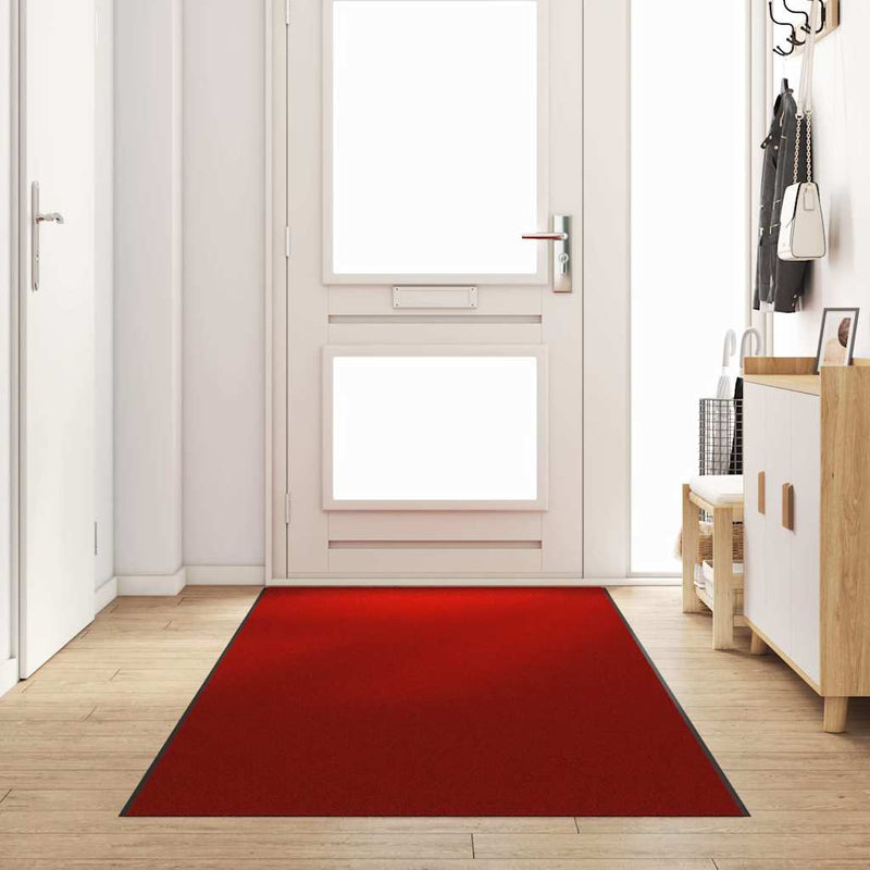 vidaXL Ajtószőnyeg Egyéb Piros és Fekete 120 x 350 cm Poliamid és PVC
