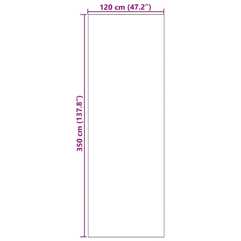 vidaXL Ajtószőnyeg Egyéb Piros és Fekete 120 x 350 cm Poliamid és PVC