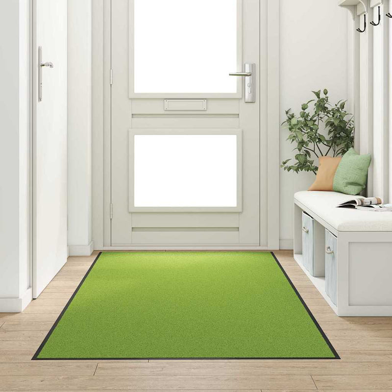 vidaXL Ajtószőnyeg Egyéb Zöld és Fekete 120 x 250 cm Poliamid és PVC