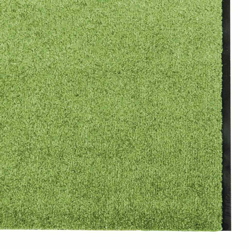 vidaXL Ajtószőnyeg Egyéb Zöld és Fekete 120 x 400 cm Poliamid és PVC