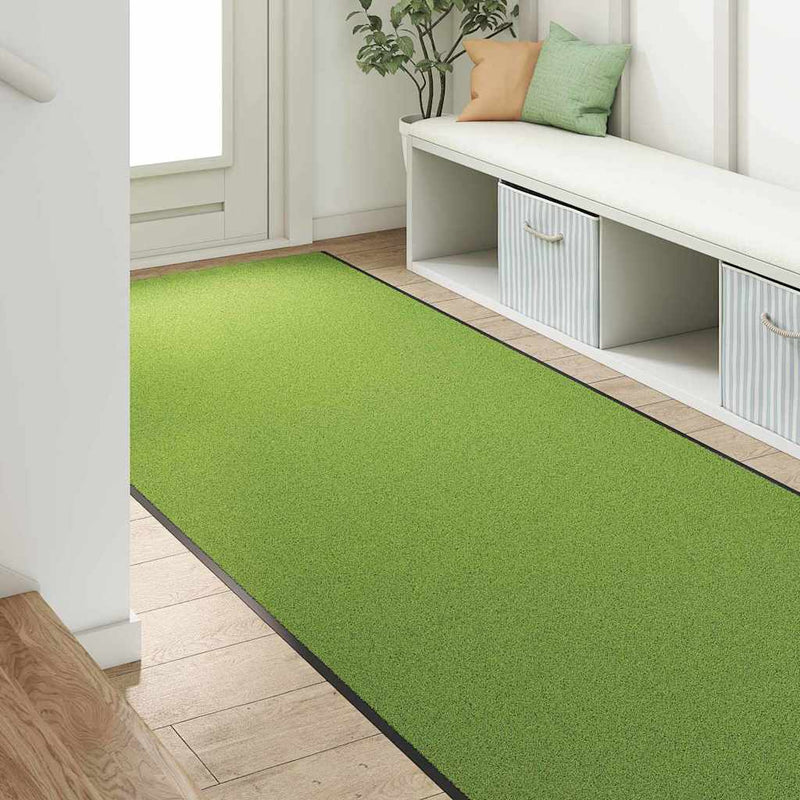 vidaXL Ajtószőnyeg Egyéb Zöld és Fekete 120 x 400 cm Poliamid és PVC