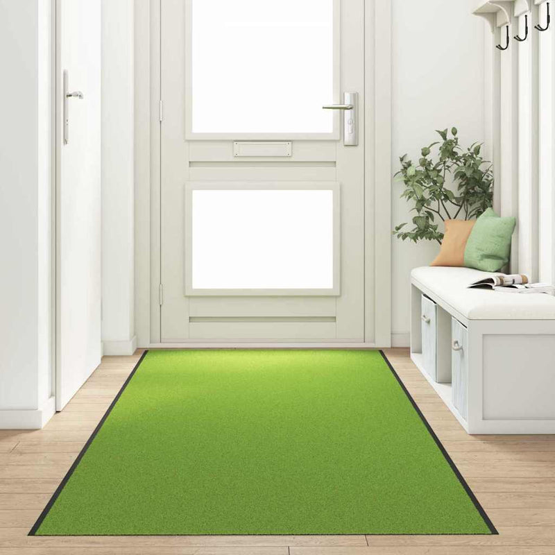 vidaXL Ajtószőnyeg Egyéb Zöld és Fekete 120 x 400 cm Poliamid és PVC