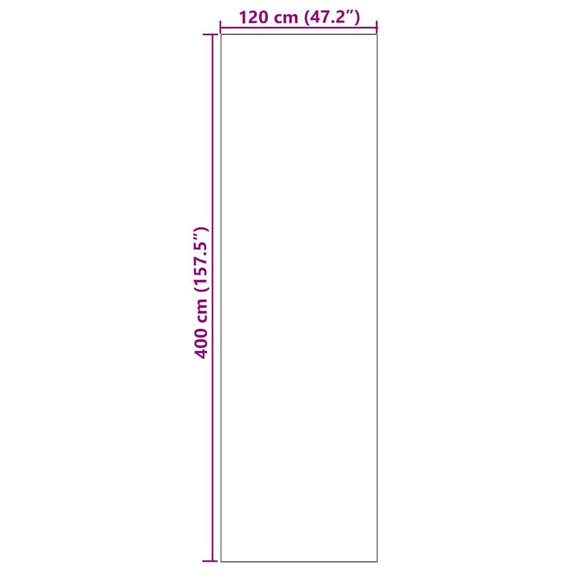 vidaXL Ajtószőnyeg Egyéb Zöld és Fekete 120 x 400 cm Poliamid és PVC