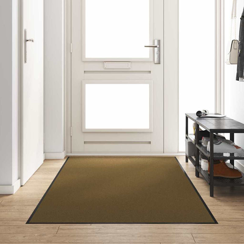 vidaXL Ajtószőnyeg Egyéb Barna és fekete 120 x 250 cm Poliamid és PVC