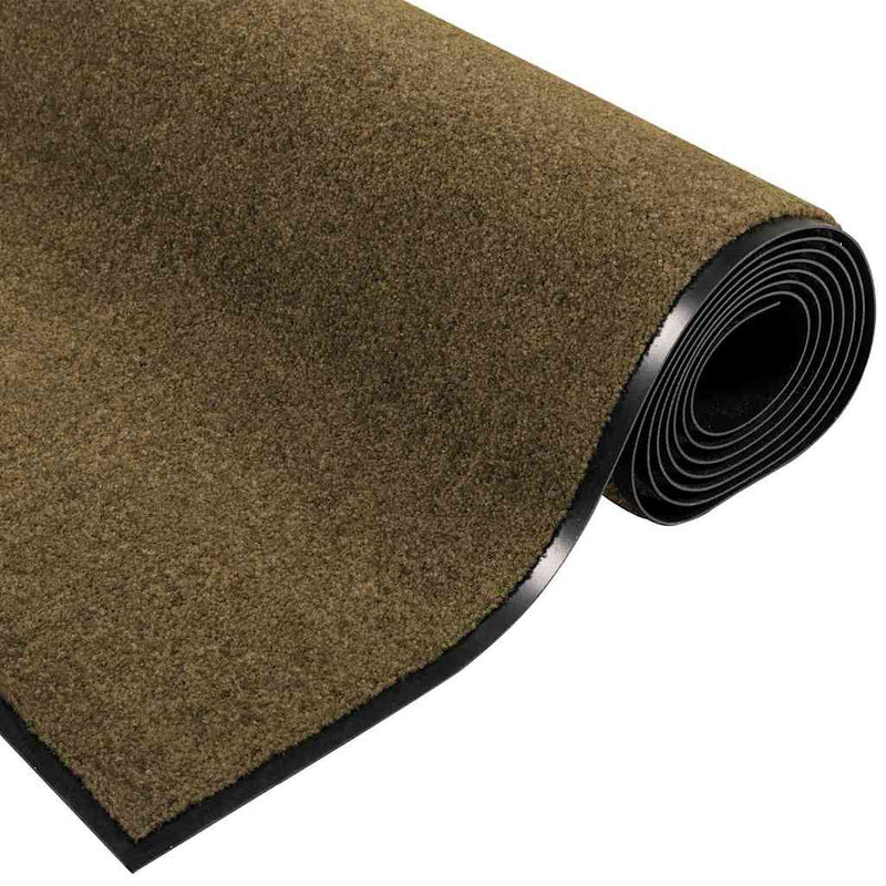 vidaXL Ajtószőnyeg Egyéb Barna és fekete 120 x 300 cm Poliamid és PVC