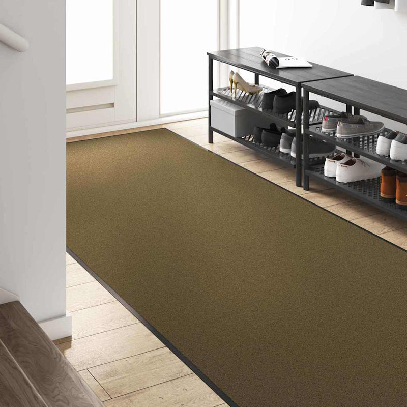 vidaXL Ajtószőnyeg Egyéb Barna és fekete 120 x 300 cm Poliamid és PVC