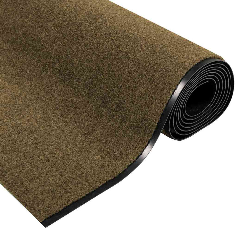 vidaXL Ajtószőnyeg Egyéb Barna és fekete 120 x 350 cm Poliamid és PVC