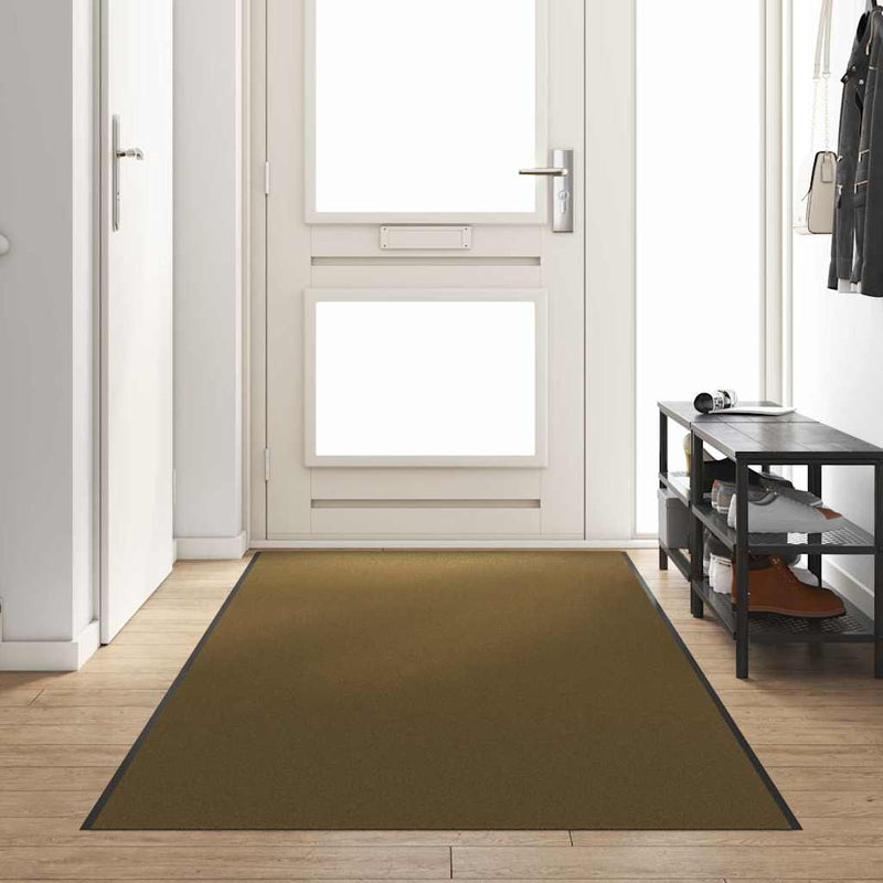 vidaXL Ajtószőnyeg Egyéb Barna és fekete 120 x 400 cm Poliamid és PVC
