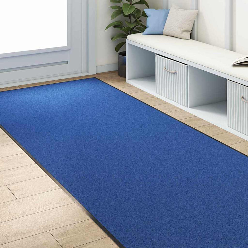 vidaXL Ajtószőnyeg Egyéb Kék és Fekete 120 x 250 cm Poliamid és PVC