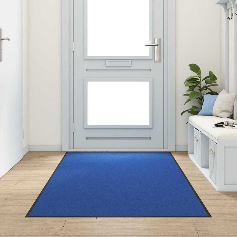 vidaXL Ajtószőnyeg Egyéb Kék és Fekete 120 x 300 cm Poliamid és PVC