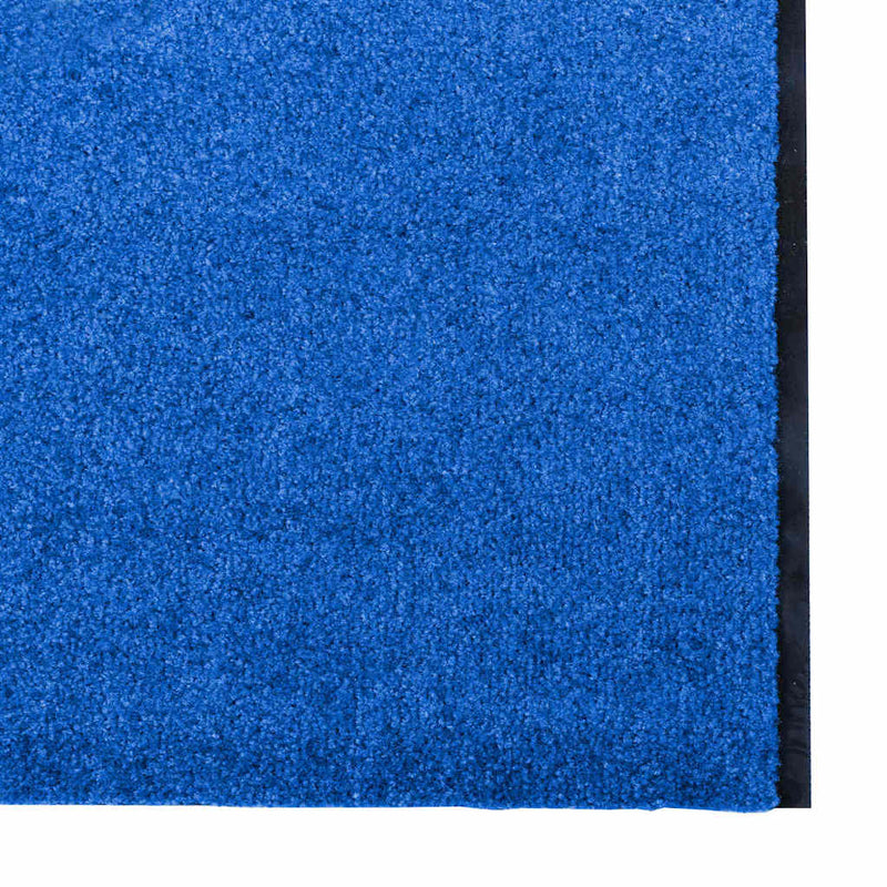 vidaXL Ajtószőnyeg Egyéb Kék és Fekete 120 x 350 cm Poliamid és PVC