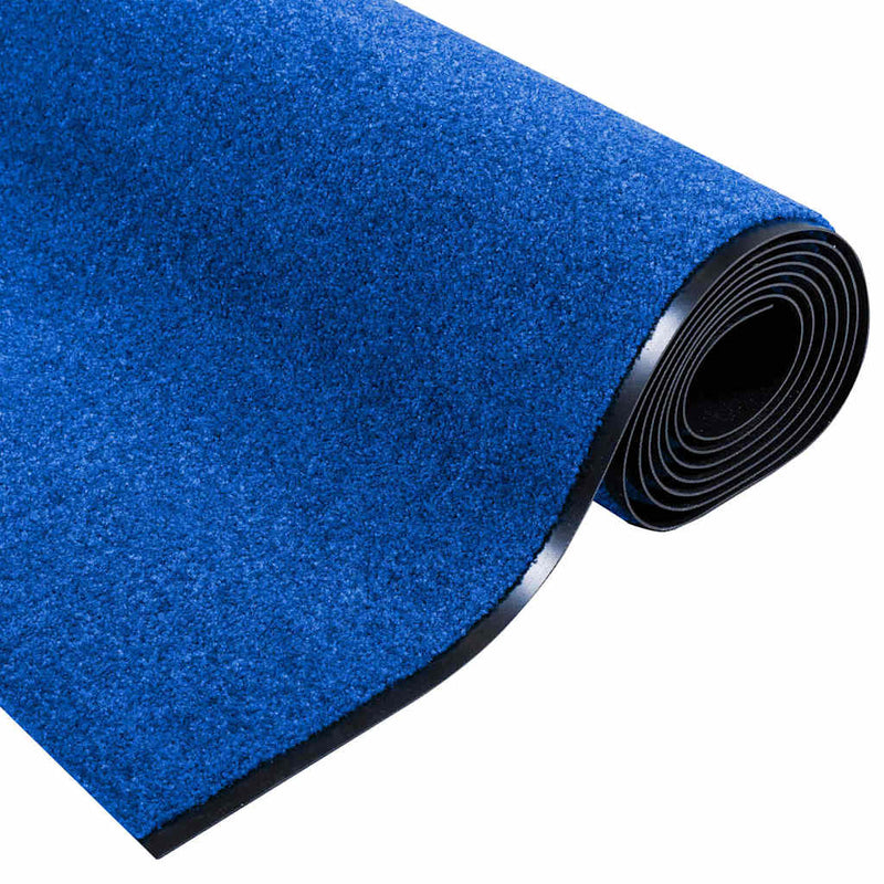 vidaXL Ajtószőnyeg Egyéb Kék és Fekete 120 x 350 cm Poliamid és PVC