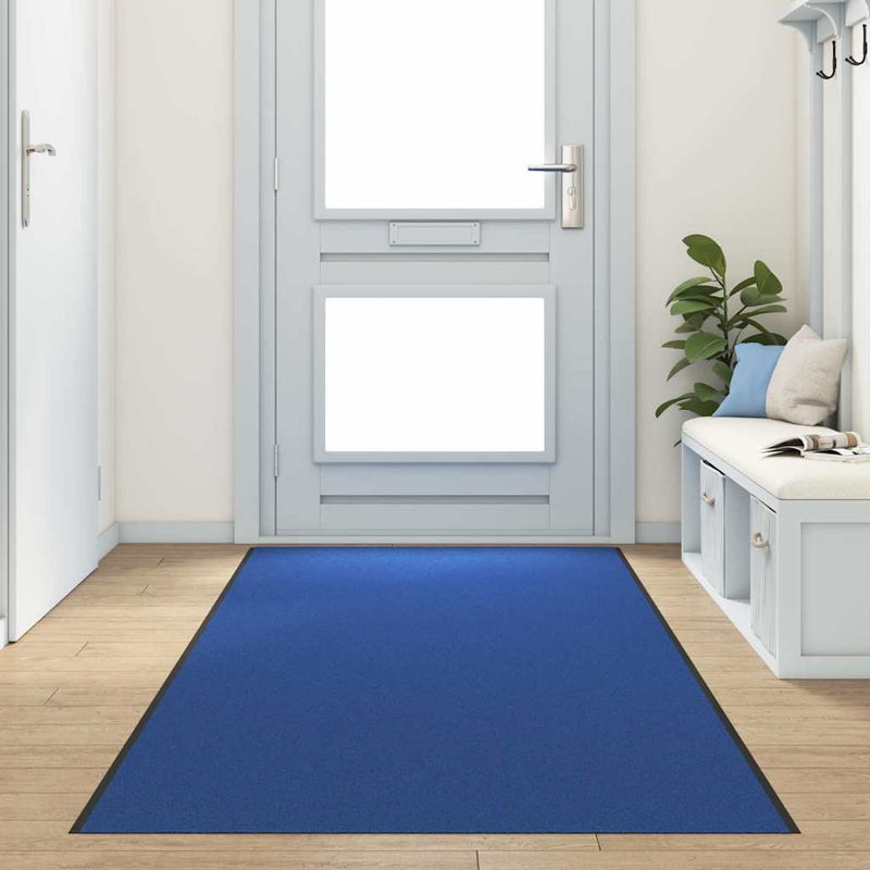 vidaXL Ajtószőnyeg Egyéb Kék és Fekete 120 x 350 cm Poliamid és PVC