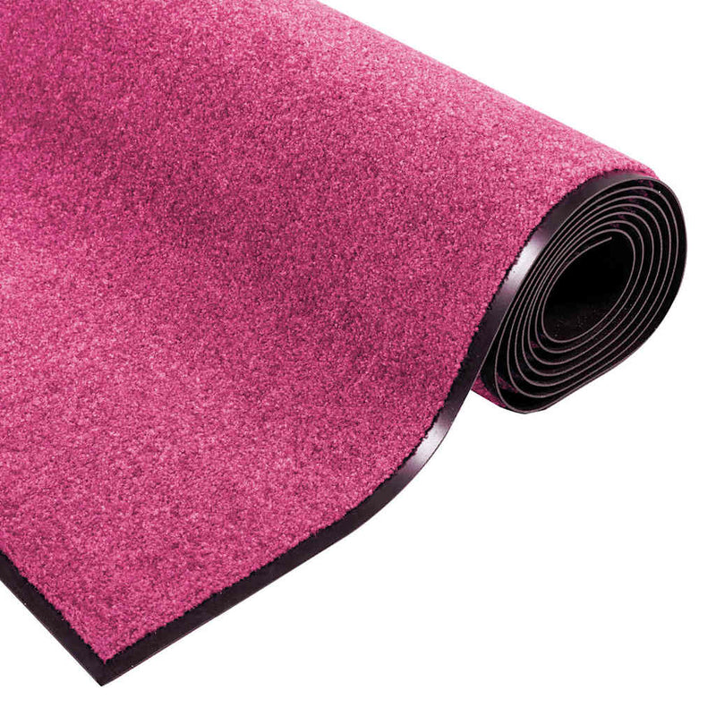 vidaXL Ajtószőnyeg Rózsaszín és Fekete 120 x 300 cm Poliamid és PVC