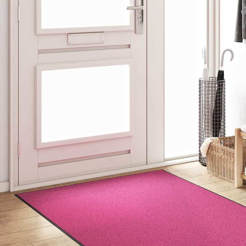 vidaXL Ajtószőnyeg Rózsaszín és Fekete 120 x 300 cm Poliamid és PVC