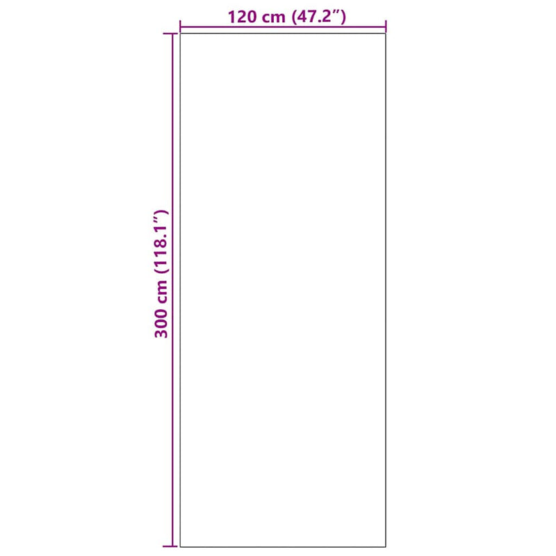 vidaXL Ajtószőnyeg Rózsaszín és Fekete 120 x 300 cm Poliamid és PVC