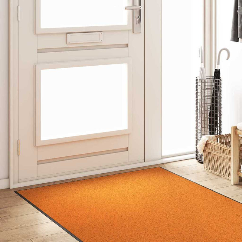 vidaXL Ajtószőnyeg Narancs és Fekete 120 x 250 cm Poliamid és PVC
