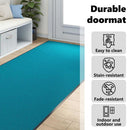 vidaXL Ajtószőnyeg Cián és Fekete 120 x 300 cm 100% Poliamid