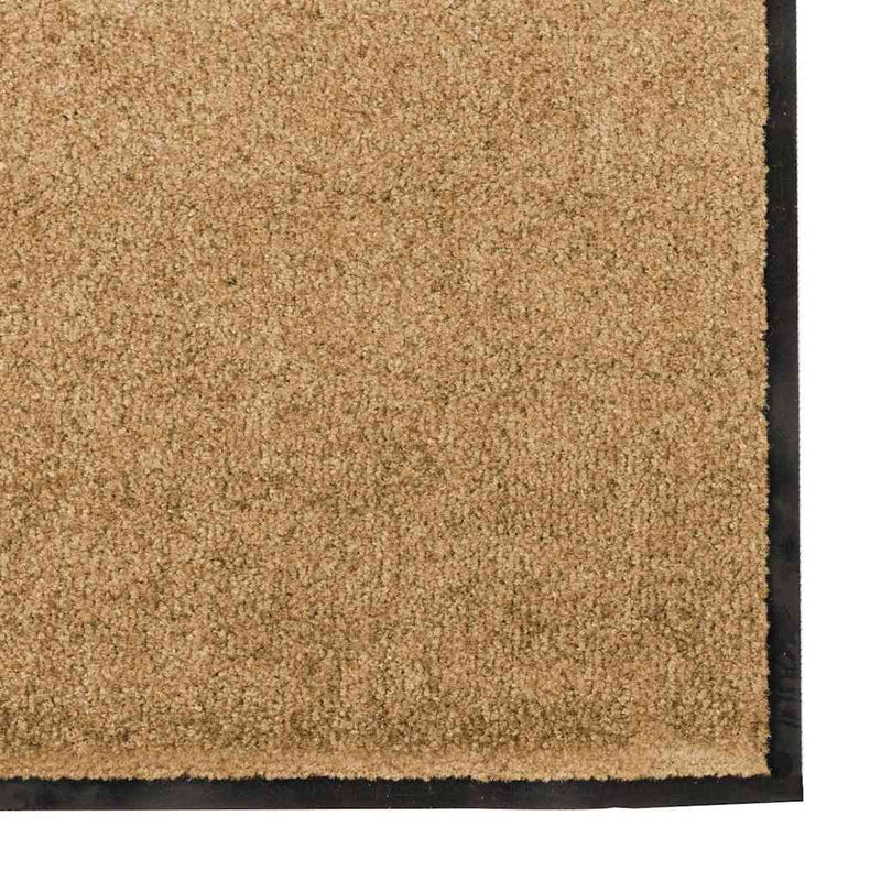 vidaXL Ajtószőnyeg Egyéb Krém és fekete 120 x 250 cm Poliamid és PVC