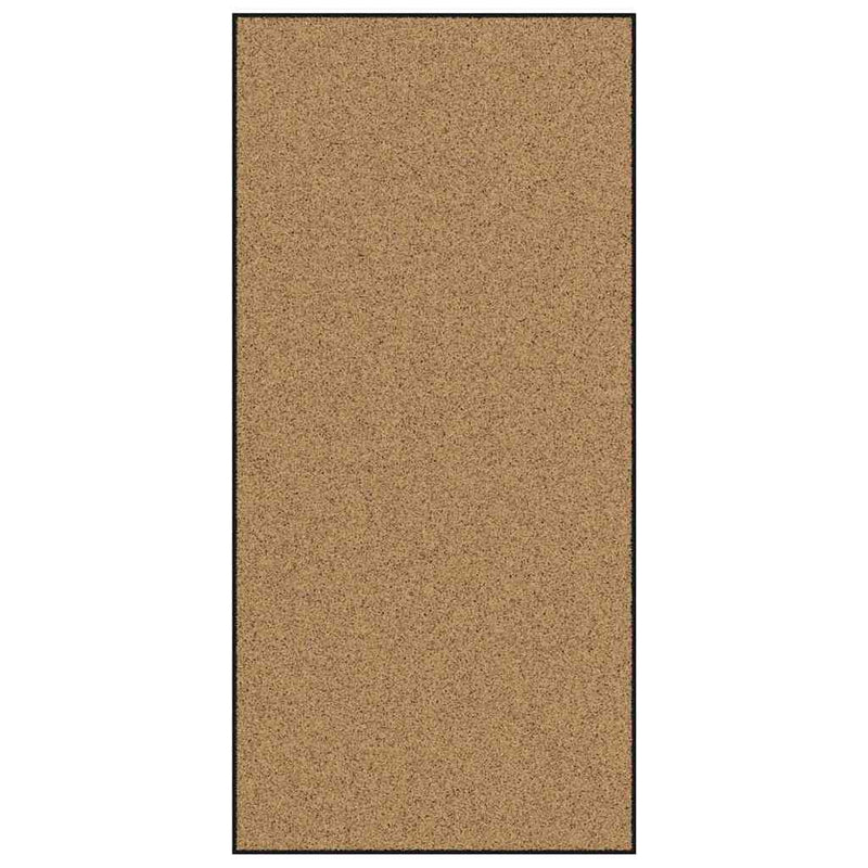 vidaXL Ajtószőnyeg Egyéb Krém és fekete 120 x 250 cm Poliamid és PVC