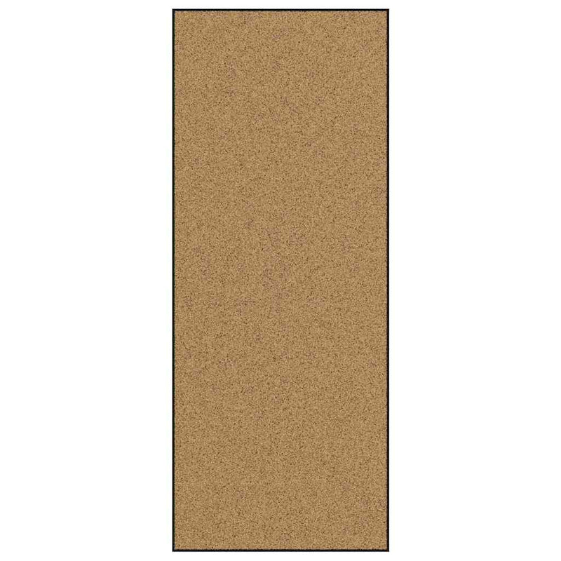 vidaXL Ajtószőnyeg Egyéb Krém és fekete 120 x 300 cm Poliamid és PVC
