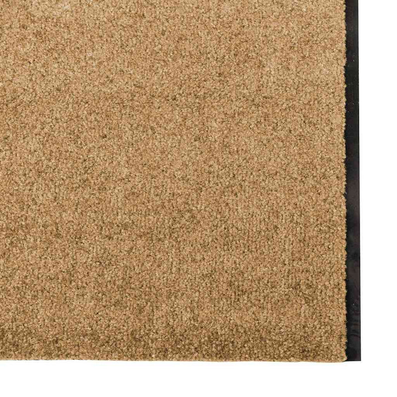 vidaXL Ajtószőnyeg Egyéb Krém és fekete 120 x 350 cm Poliamid és PVC