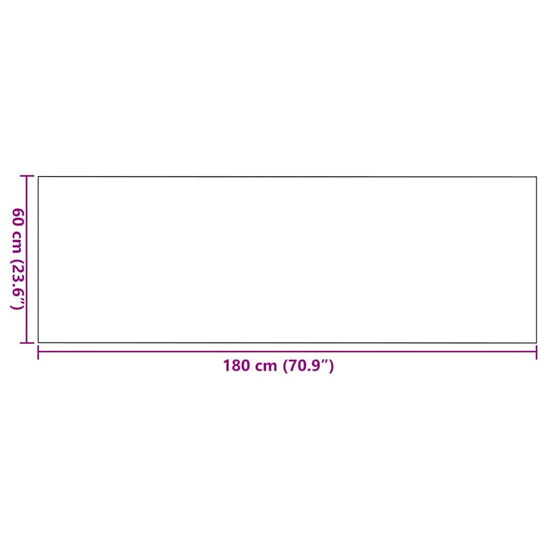 vidaXL Ajtószőnyeg Egyéb Fekete 60 x 180 cm Polipropilén és vinil