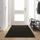 vidaXL Ajtószőnyeg Fekete 120 x 400 cm 100% Poliamid