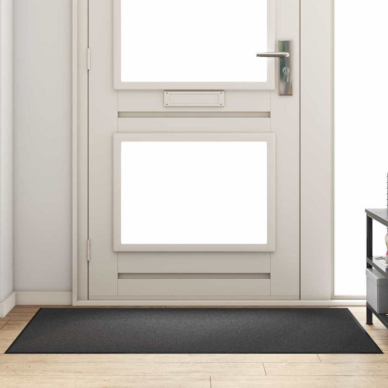 vidaXL Ajtószőnyeg Egyéb Antracit és fekete 90 x 150 cm