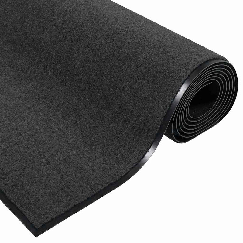vidaXL Ajtószőnyeg Egyéb Antracit és fekete 120 x 300 cm