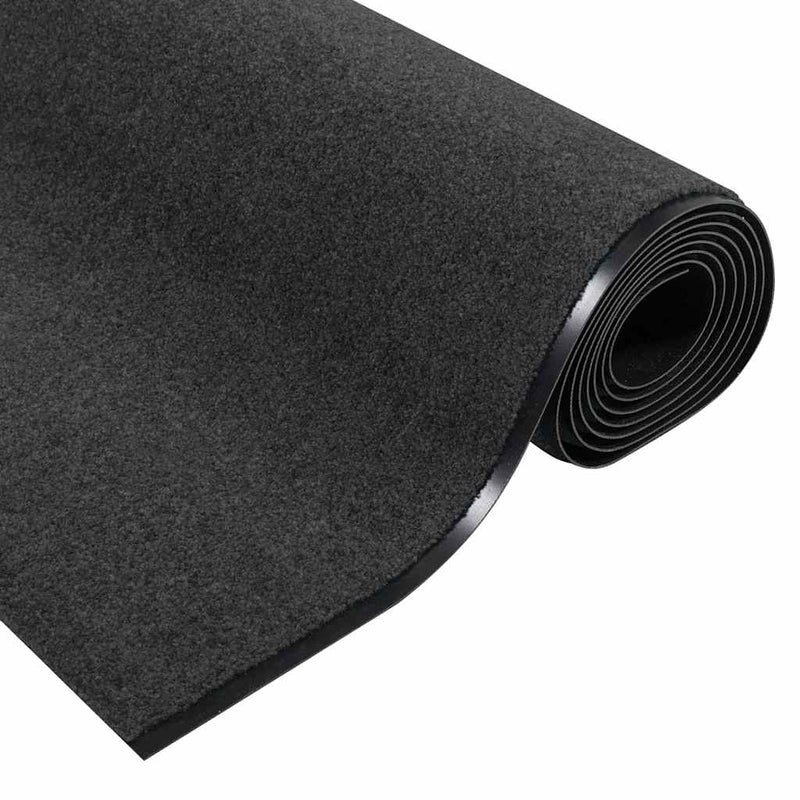 vidaXL Ajtószőnyeg Egyéb Antracit és fekete 120 x 400 cm