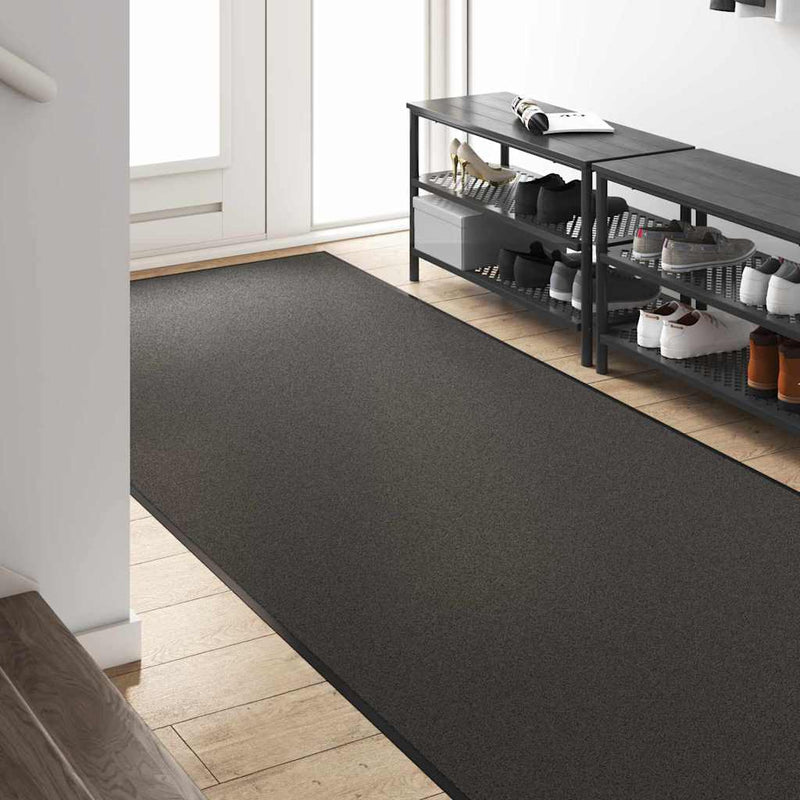 vidaXL Ajtószőnyeg Egyéb Antracit és fekete 120 x 400 cm