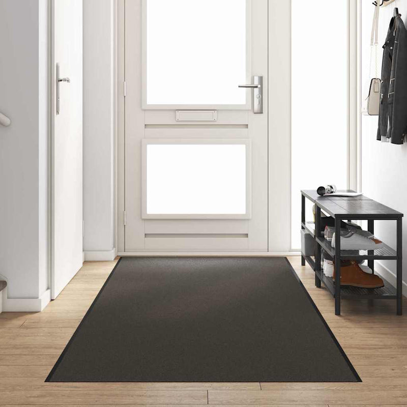 vidaXL Ajtószőnyeg Egyéb Antracit és fekete 120 x 400 cm