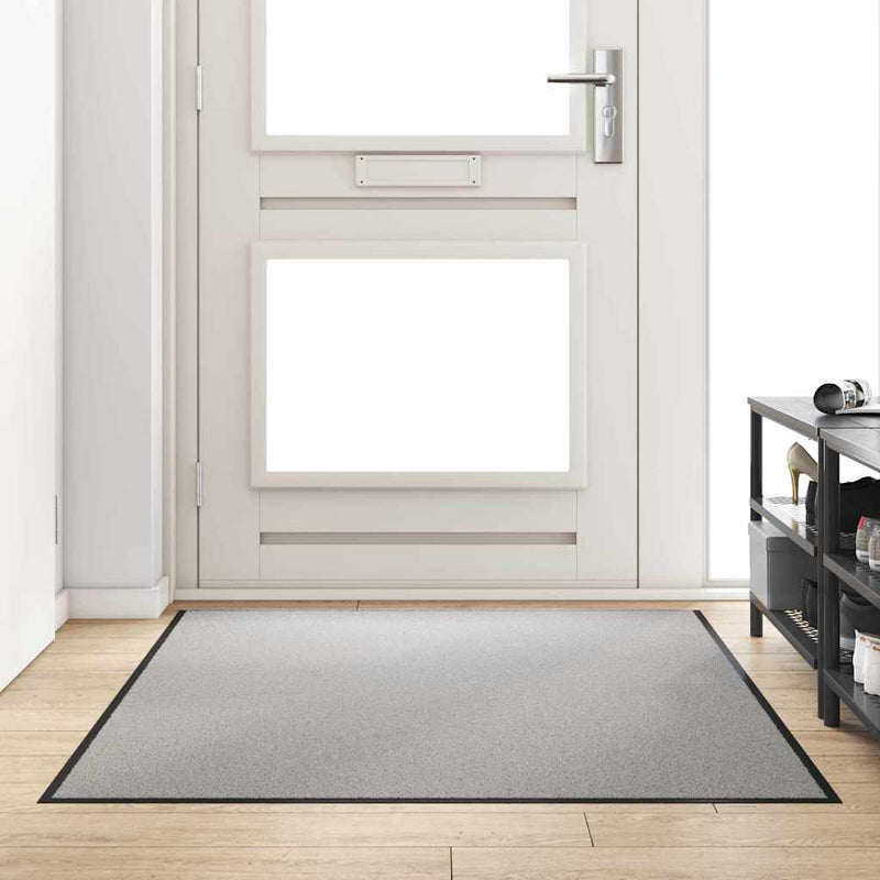 vidaXL Ajtószőnyeg Szürke és fekete 120 x 180 cm Polipropilén és vinil