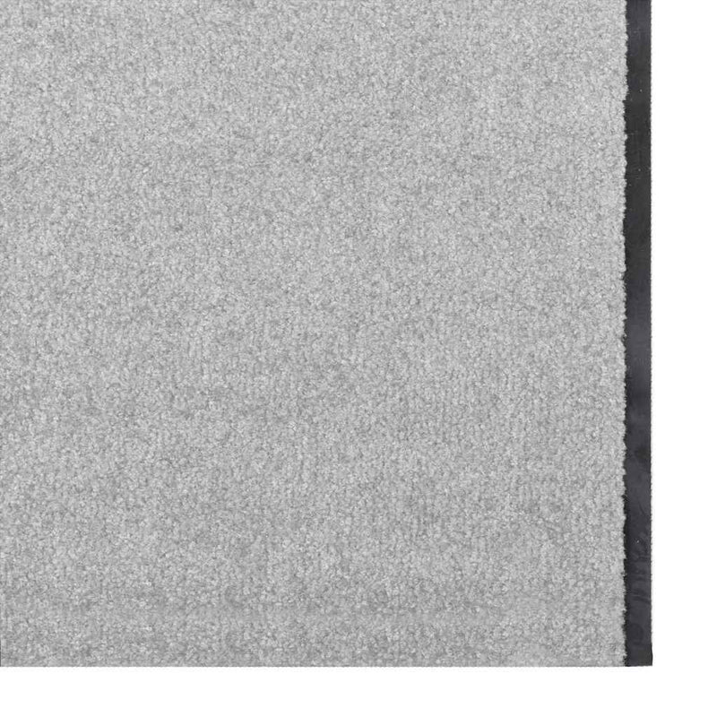 vidaXL Ajtószőnyeg Szürke és fekete 120 x 350 cm Polipropilén és vinil