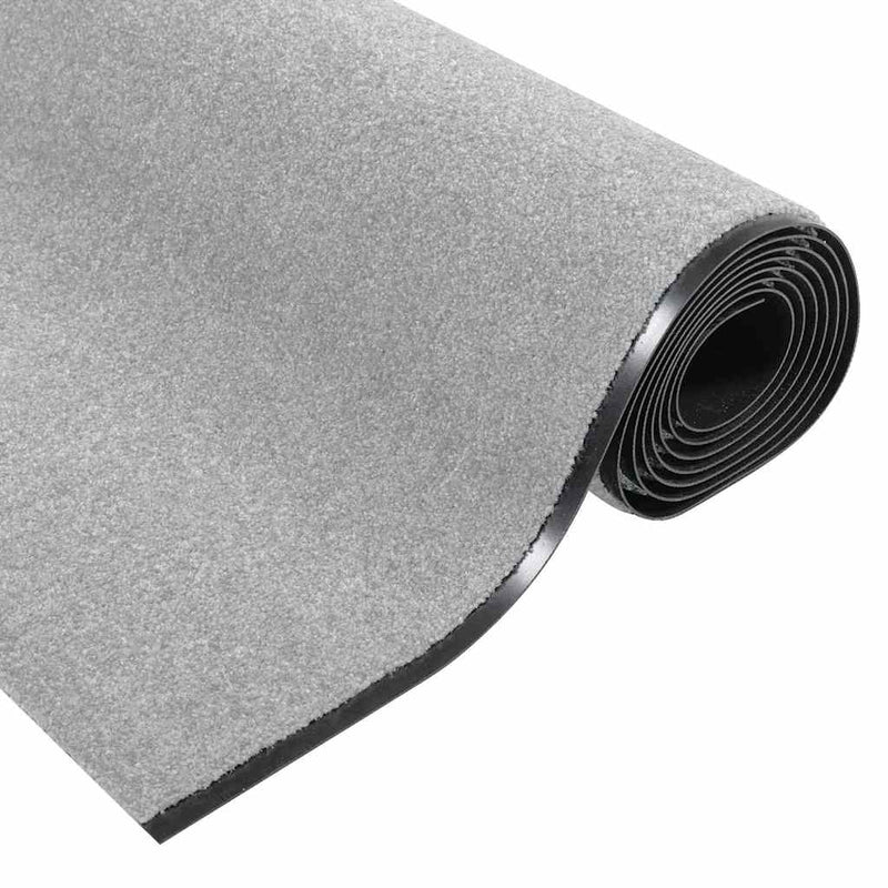 vidaXL Ajtószőnyeg Szürke és fekete 120 x 350 cm Polipropilén és vinil